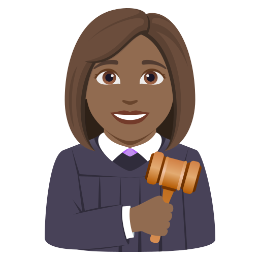 woman judge: medium-dark skin tone — JoyPixels
