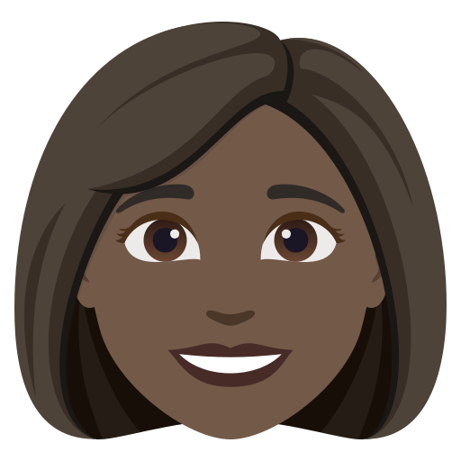 woman: dark skin tone — JoyPixels