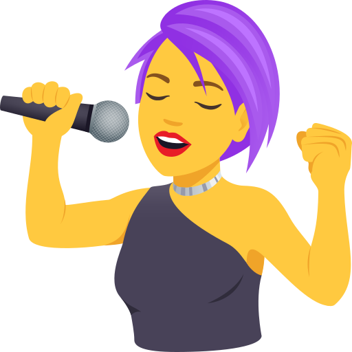 woman singer — JoyPixels