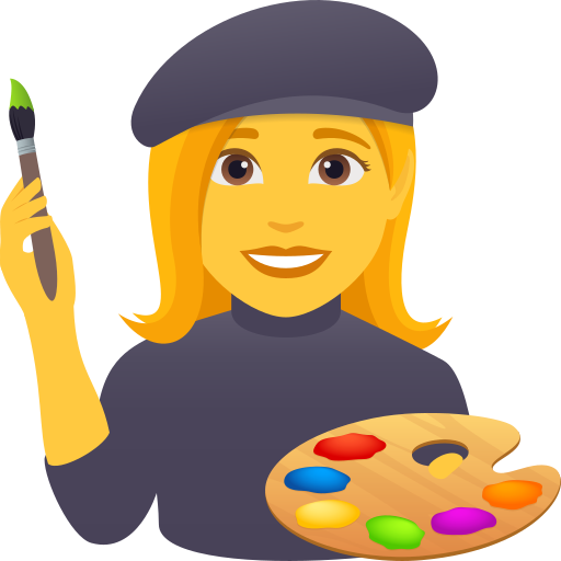 woman artist — JoyPixels