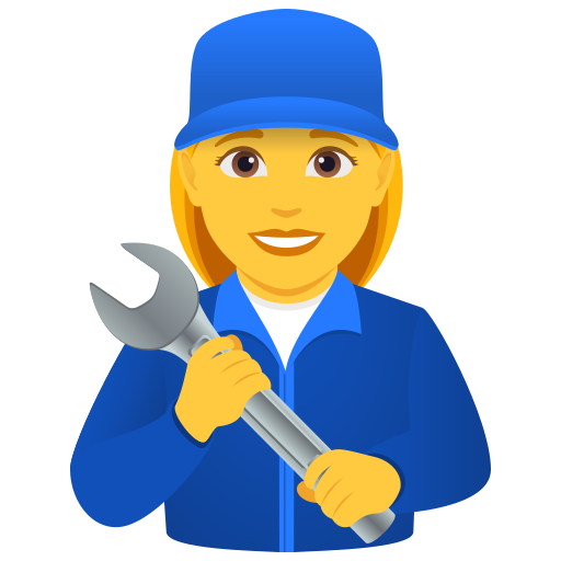 woman mechanic — JoyPixels