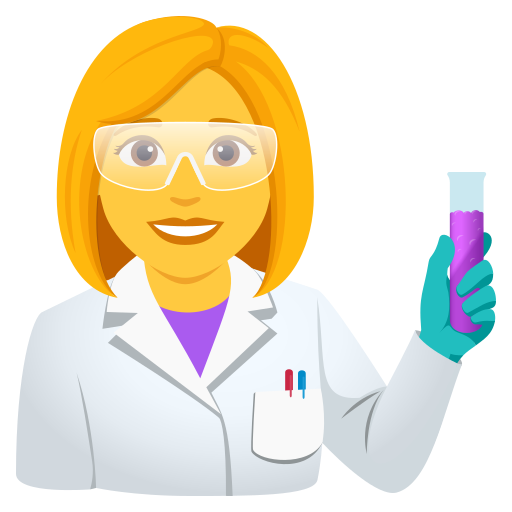 woman scientist — JoyPixels