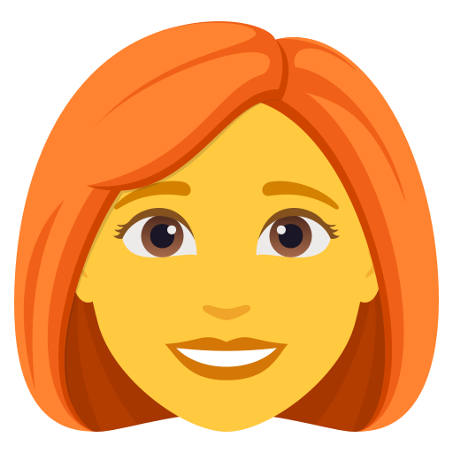woman: red hair — JoyPixels