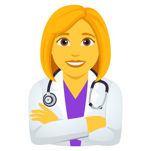 woman health worker — JoyPixels