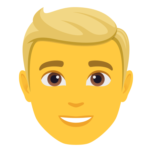 man: blond hair — JoyPixels