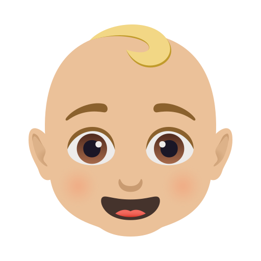 baby: medium-light skin tone — JoyPixels