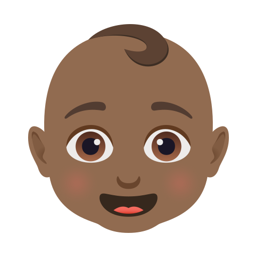 baby: medium-dark skin tone — JoyPixels