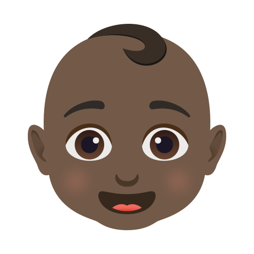 baby: dark skin tone — JoyPixels