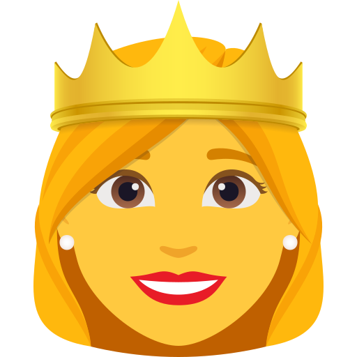 Princess as drawn by JoyPixels in 10.0