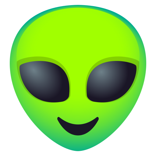 Alien as drawn by JoyPixels in 10.0
