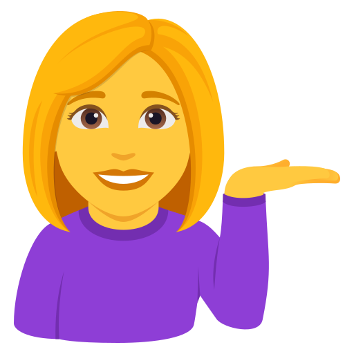 woman tipping hand — JoyPixels