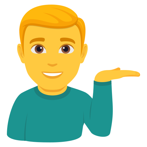 man tipping hand — JoyPixels