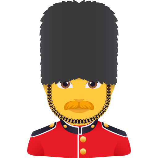 Man Guard as drawn by JoyPixels in 10.0