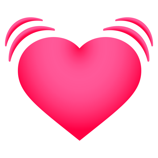 Beating Heart as drawn by JoyPixels in 10.0