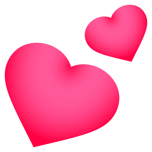 Two Hearts as drawn by JoyPixels in 10.0