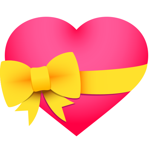 Heart with Ribbon as drawn by JoyPixels in 10.0