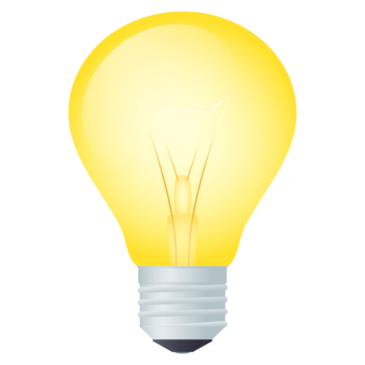 Light Bulb as drawn by JoyPixels in 10.0