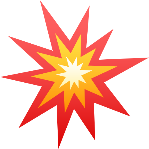 Collision as drawn by JoyPixels in 10.0