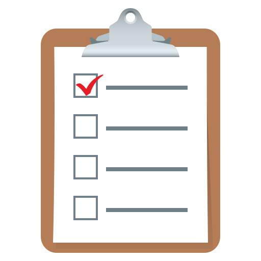 Clipboard as drawn by JoyPixels in 10.0