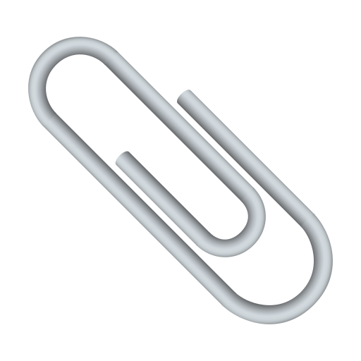 Paperclip as drawn by JoyPixels in 10.0
