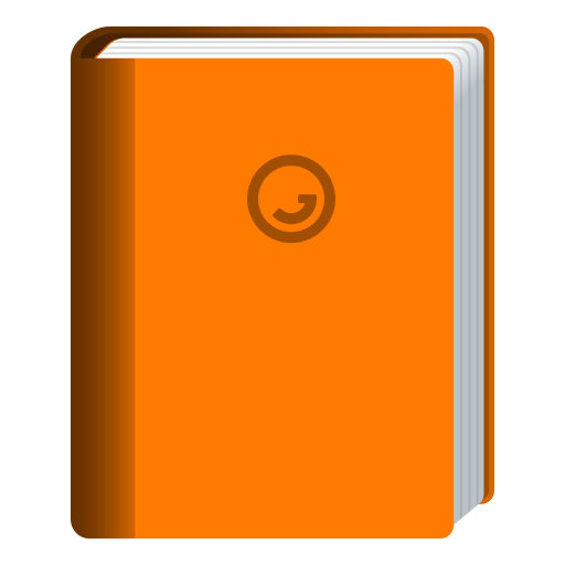 Orange Book as drawn by JoyPixels in 10.0