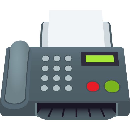 Fax Machine as drawn by JoyPixels in 10.0