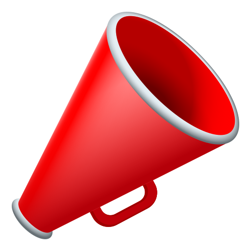 Megaphone as drawn by JoyPixels in 10.0