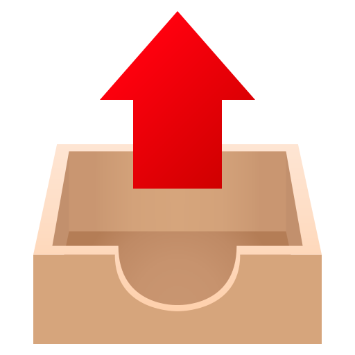Outbox Tray as drawn by JoyPixels in 10.0