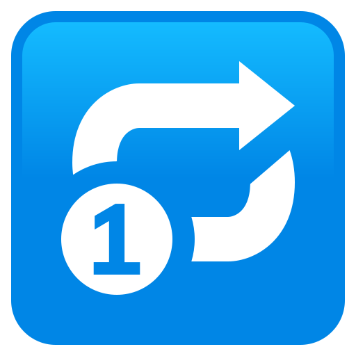 Repeat Single Button as drawn by JoyPixels in 10.0