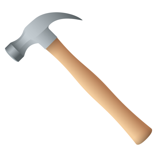 Hammer as drawn by JoyPixels in 10.0