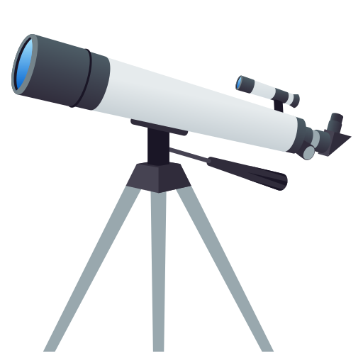 Telescope as drawn by JoyPixels in 10.0