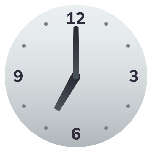 Seven O’clock as drawn by JoyPixels in 10.0