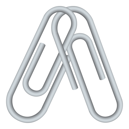 Linked Paperclips as drawn by JoyPixels in 10.0