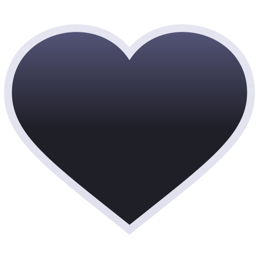 Black Heart as drawn by JoyPixels in 10.0