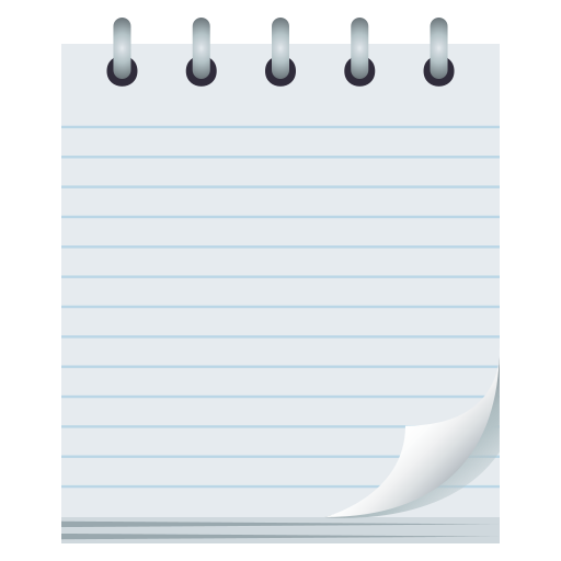 Spiral Notepad as drawn by JoyPixels in 10.0