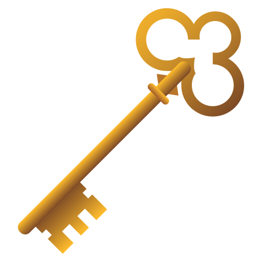 Old Key as drawn by JoyPixels in 10.0