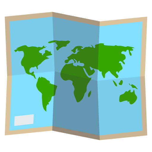 World Map as drawn by JoyPixels in 10.0