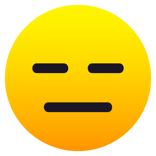 Expressionless Face as drawn by JoyPixels in 10.0