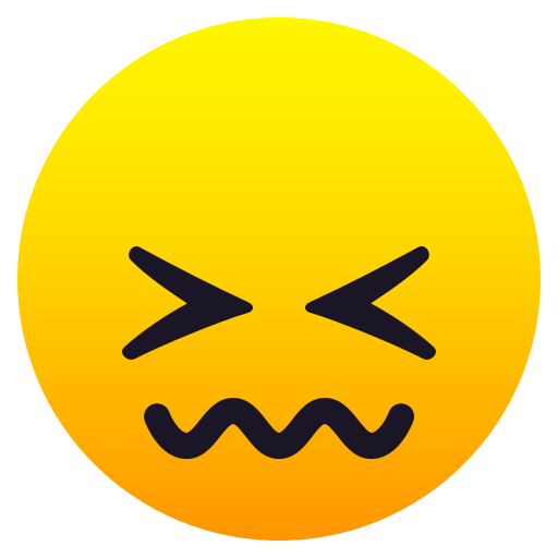 Confounded Face as drawn by JoyPixels in 10.0