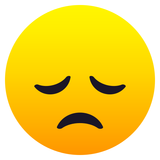 Disappointed Face as drawn by JoyPixels in 10.0