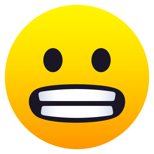 Grimacing Face as drawn by JoyPixels in 10.0