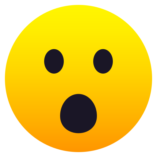 Face with Open Mouth as drawn by JoyPixels in 10.0