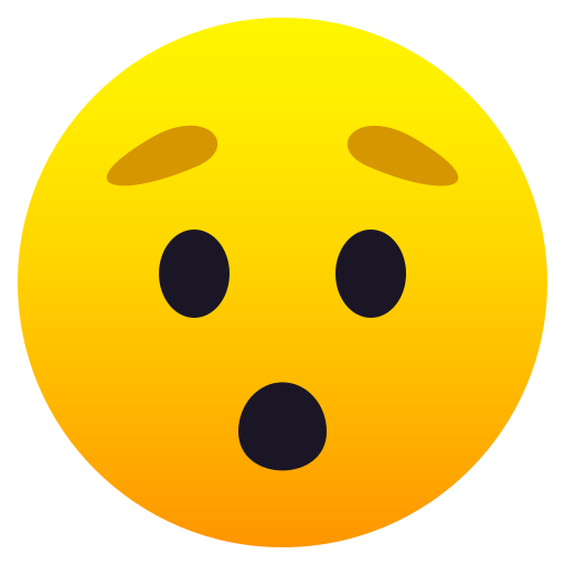 Hushed Face as drawn by JoyPixels in 10.0