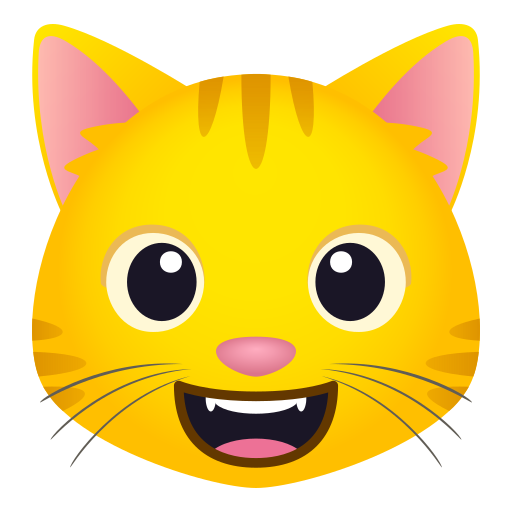 Grinning Cat as drawn by JoyPixels in 10.0