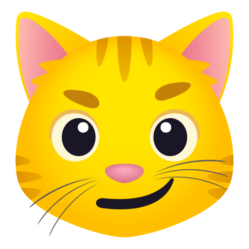 Cat with Wry Smile as drawn by JoyPixels in 10.0