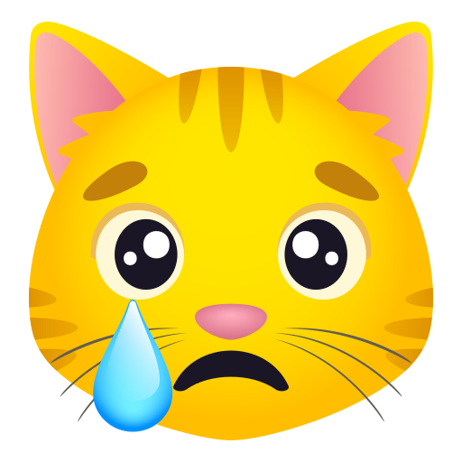 Crying Cat as drawn by JoyPixels in 10.0