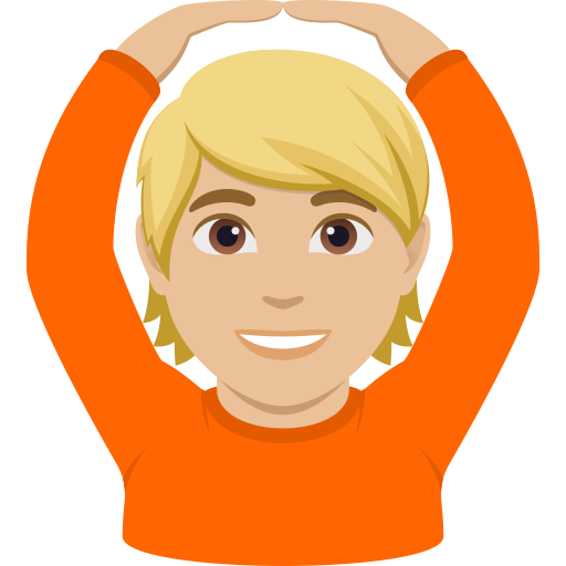 person gesturing OK: medium-light skin tone — JoyPixels