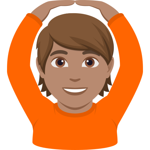 person gesturing OK: medium skin tone — JoyPixels