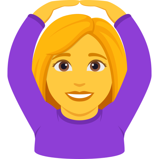 woman gesturing OK — JoyPixels