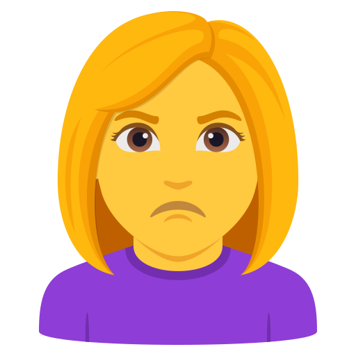 woman pouting — JoyPixels